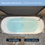 Baignoire autoportante 59 po en acrylique avec trop-plein et drain chromés, certifiée CUPC
