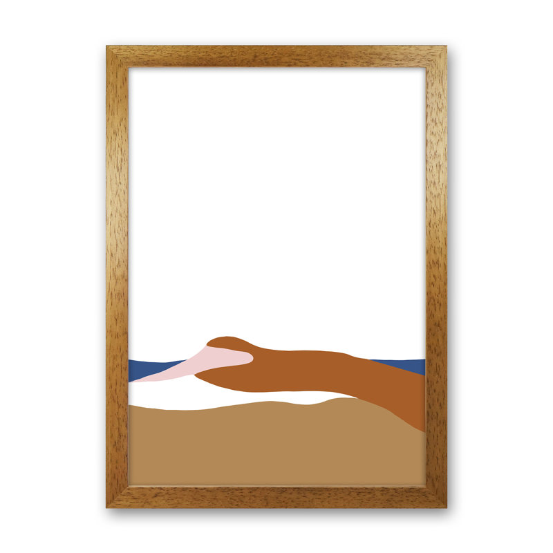 Abstract Dunes 2 by Planeta444 - Print, Brown Framed, 46cm H x 34cm W x 3cm D