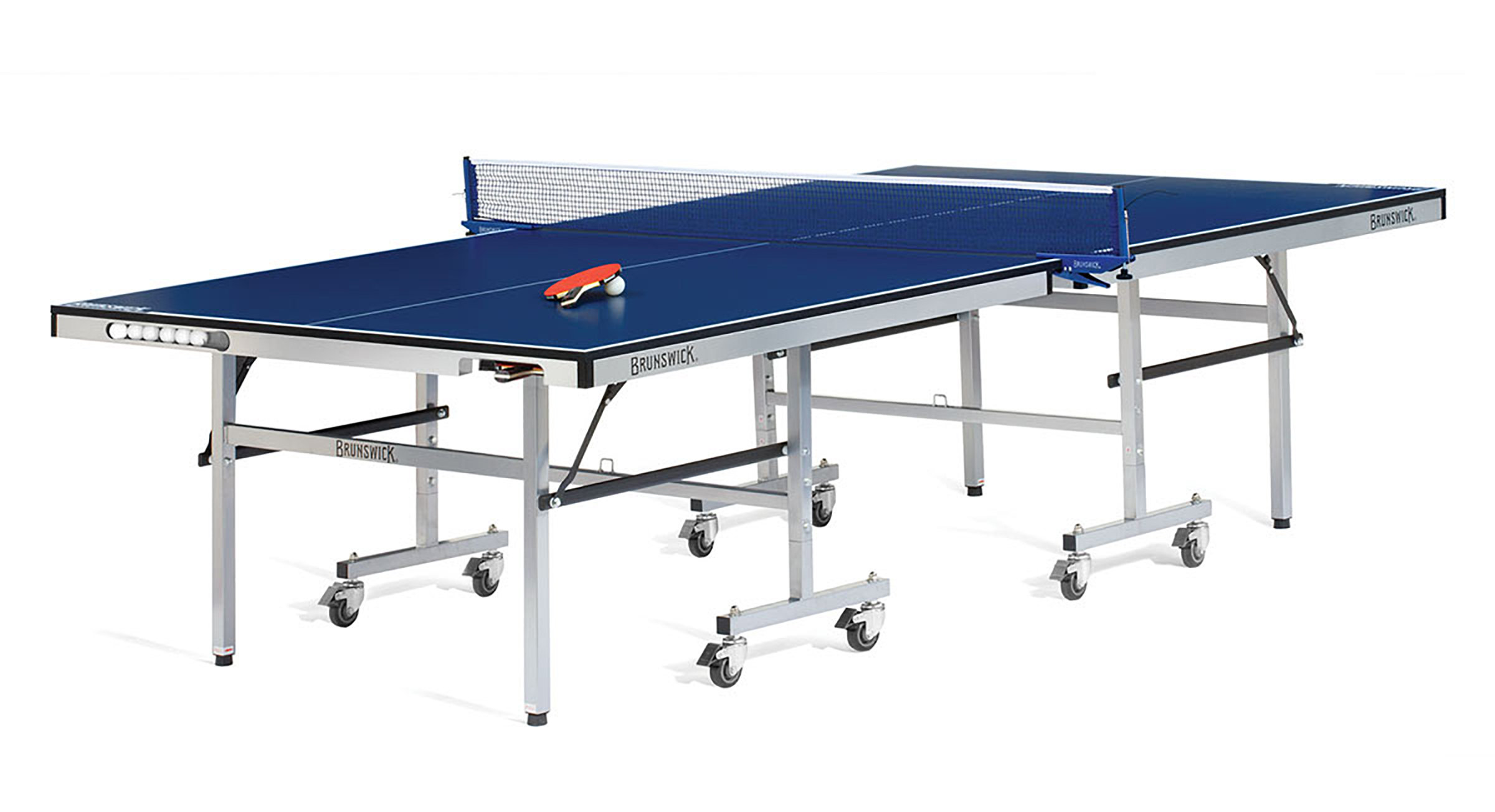 Costway Foldable Indoor / Outdoor Tournament-Grade Table Tennis Table with  Wheels