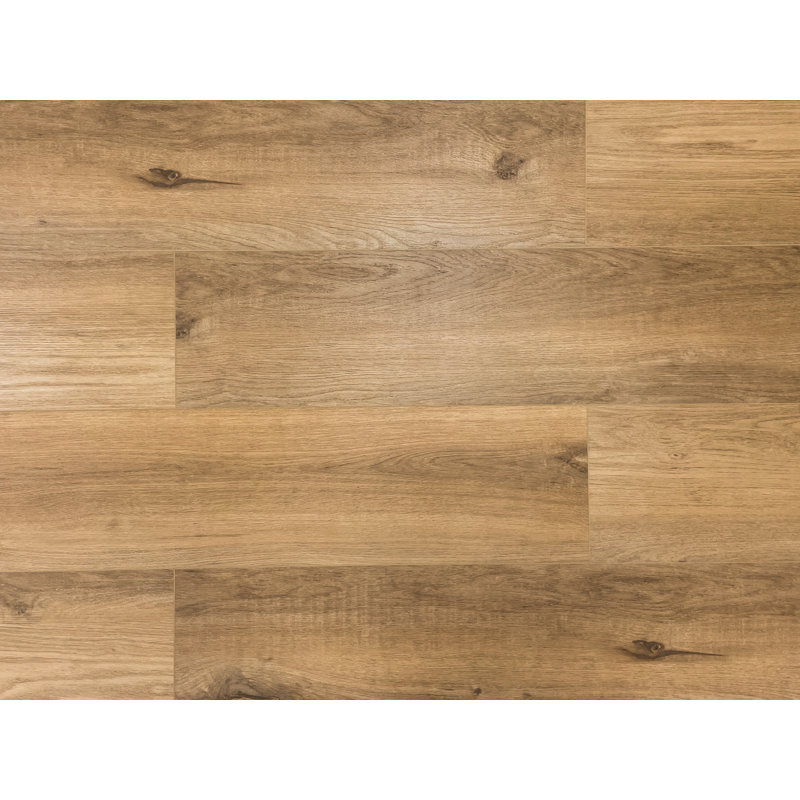 9" x 60" x 8mm Oak Click Lock SPC Luxury Vinyl Plank, Caliber Brown