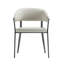 Chaise de salle à manger rembourrée en cuir avoine Belle Modern-860196544
