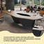 Grande table de conférence en bois massif brun clair 110,24 "