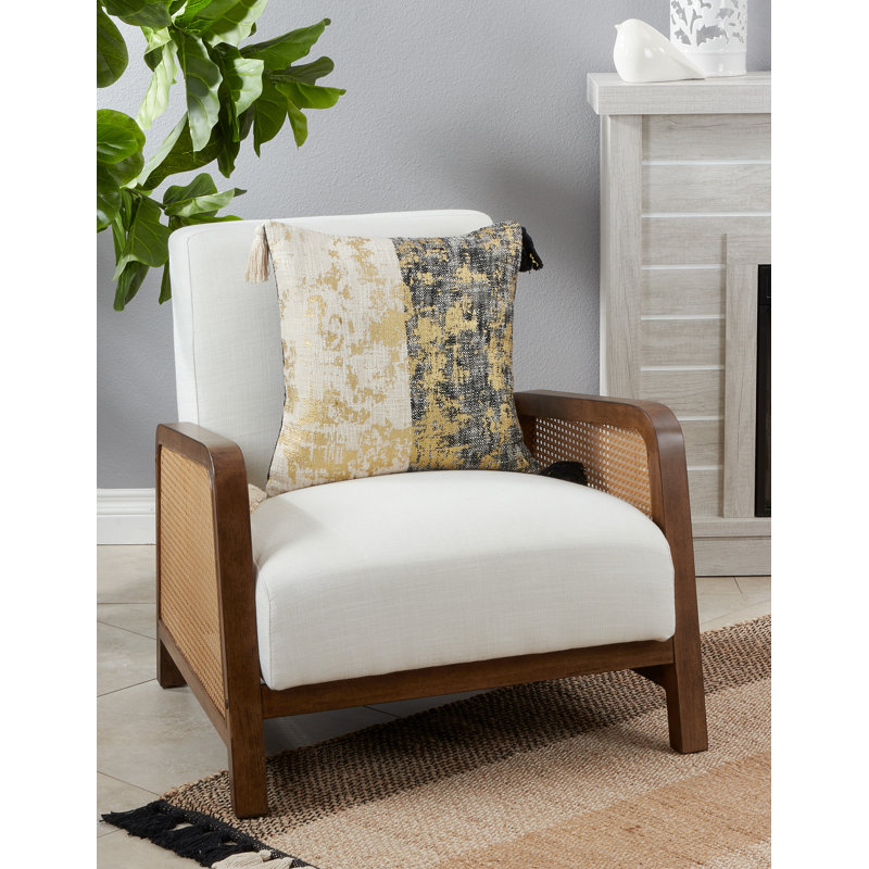 Oneeka Cotton Throw Pillow, Polyester/Polyfill
