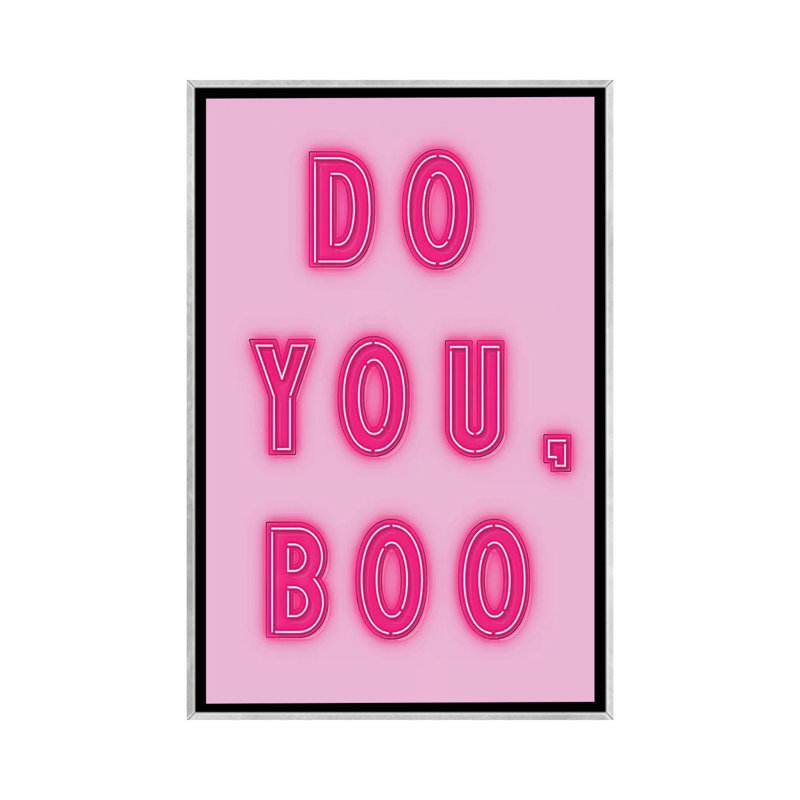 Imprimé « do you Boo » par Nikki chu, H 26 po x l 18 po x P 1,5 po, Encadrement argenté