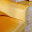 Fauteuil club décoratif en velours avec pieds en métal doré, design moderne