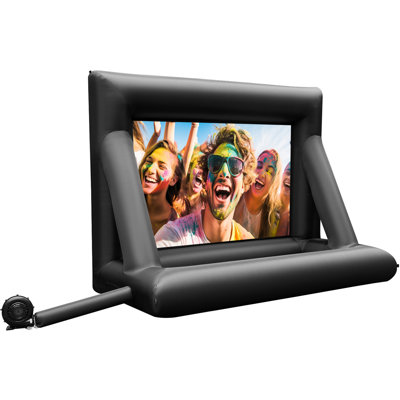 Inflatable Movie Screen 24FT Inflatable Projector Screen For Outside With 360W Air Blower Inflatable Screen Oxford Fabric Material Blow Up Screen For Outdoor Movie Supports Front/Rear Projection