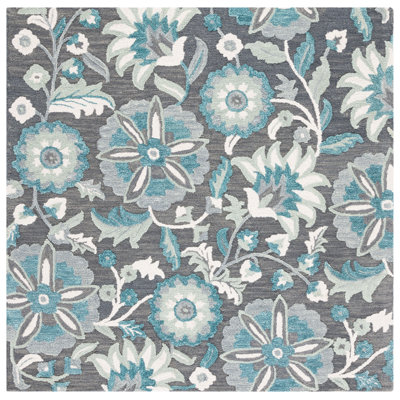 Joosten Hand Tufted 0.8 Wool 0.2 Cotton Floral Rug