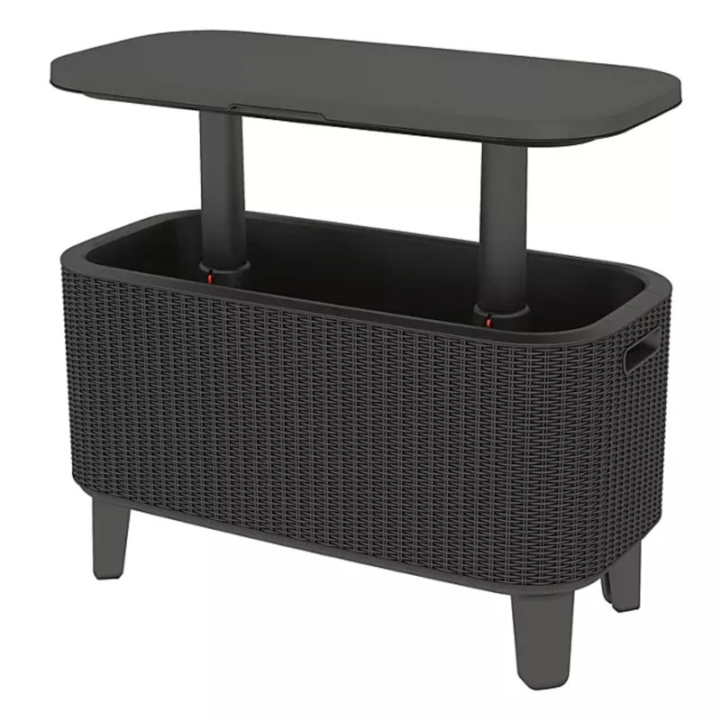 Table de bar d'extérieur semi-circulaire L 15,9 po x l 29,5 po Terance