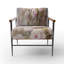 Chaise avec accoudoirs rembourrés à motif floral rose Rose Farmhouse Charm-143230290