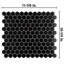 Carreau de mosaïque de plancher et de mur en porcelaine noir mat 10-1 / 4 "x 11-7 / 8" Metro 1 Hex