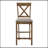 Tan And Weathered Oak Counter Height Stools With Cross Back (Set Of 2)