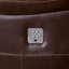Fauteuil inclinable électrique de style transitionnel avec cadre Harwood et accoudoirs entièrement rembourrés avec coussin brun