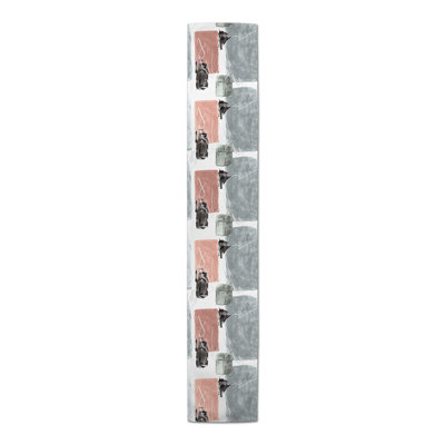 Blue And Pink Abstract Table Runner