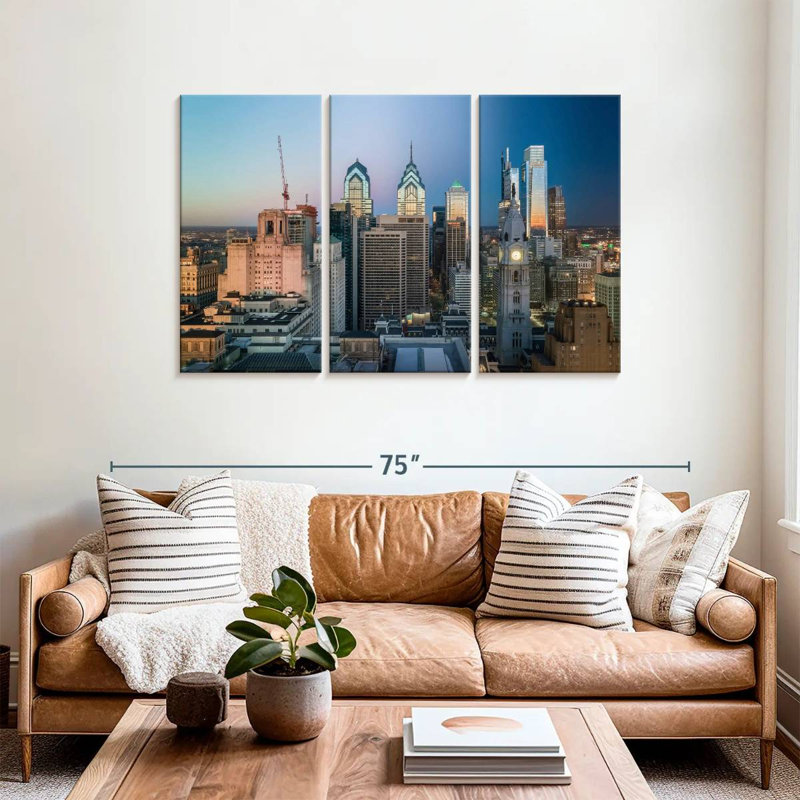 Nicci Philly Skyline, 36" H x 57" W