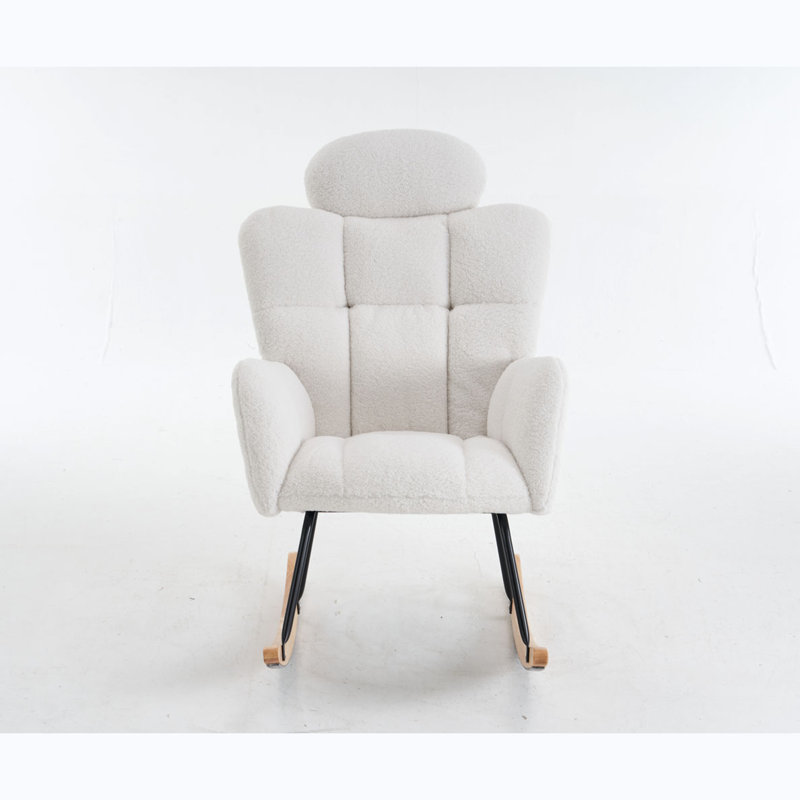 Chaise berçante Teddy, Ivoire ivoire