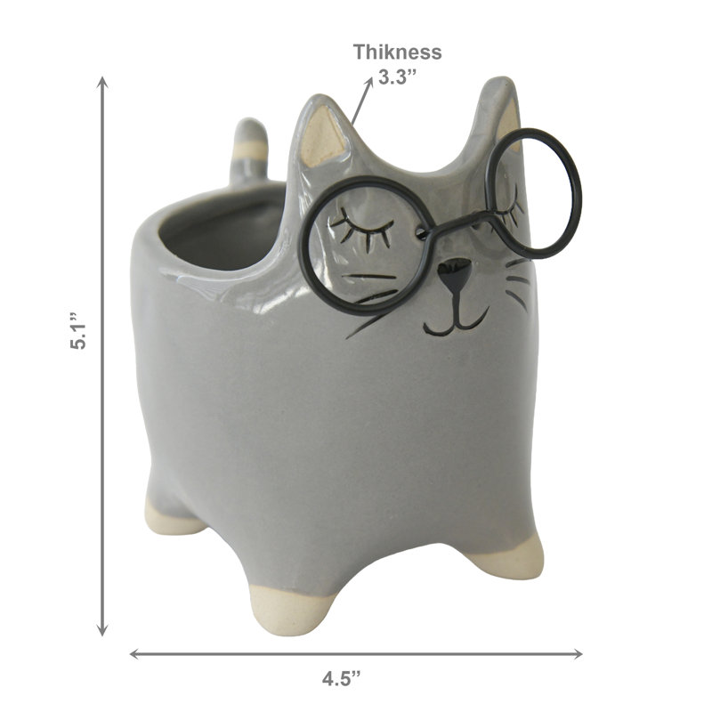 Chatière en céramique avec verres - ensemble de 2