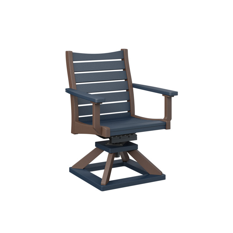 Chaise berçante pivotante Berlin Gardens Bristol, Navy/Chocolate Brown