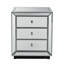 Armoire à trois tiroirs avec finition miroir en perles