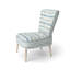 Chaise d'appoint Modern - rembourrée bleu et beige Soft Horizon-1286499194