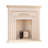Beige Solid + Manufactured Wood Freestanding Fireplace-1041345562