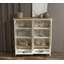 Armoire polyvalente avec panneau de fibres à densité moyenne, porte en verre et tiroirs - l 54 po x H 54 po x P 18 po