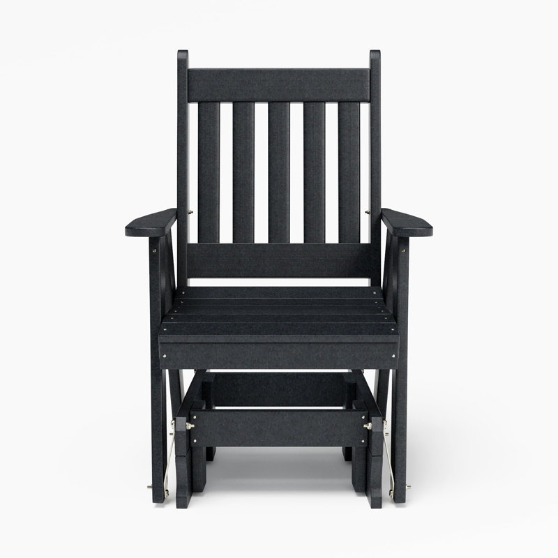 Fauteuil oscillant en plastique recyclé Weber, Noir