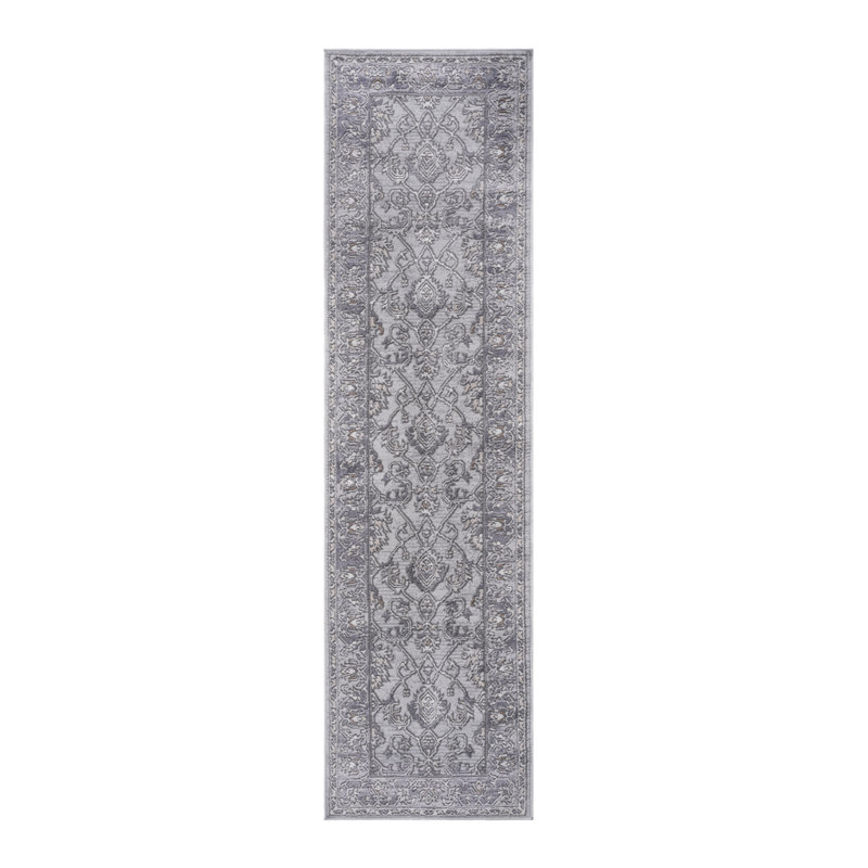LOOM & LUXE Collection 2X8 Ivory/Grey/Oriental Non-Shedding Living Room Bedroom Dining Home Office Stylish And Stain Resistant Area Rug