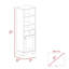Armoire à linge, deux tablettes intérieures, deux tablettes ouvertes, une porte