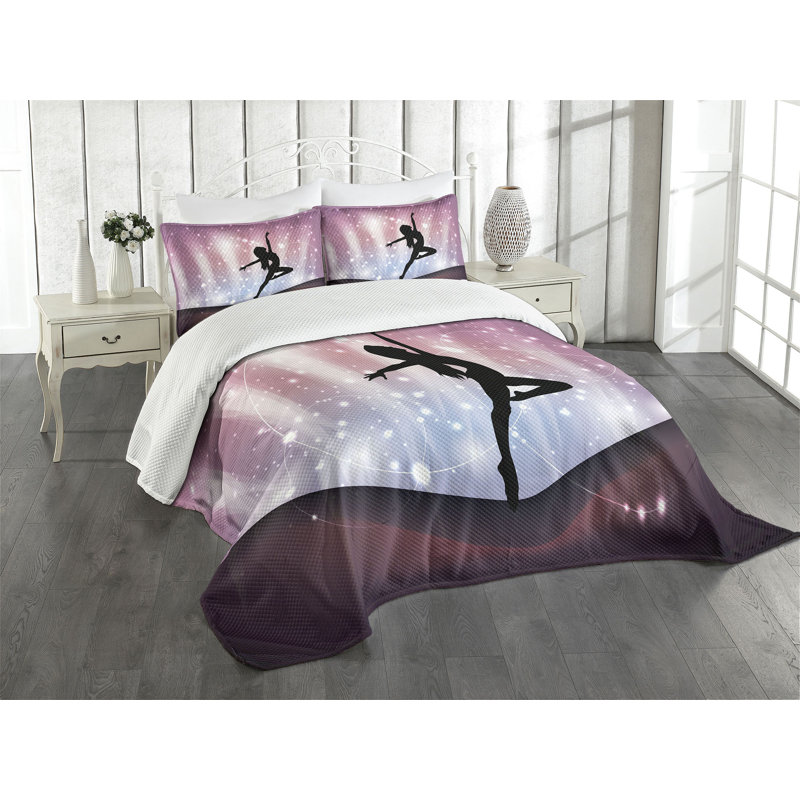 Ambesonne Contemporary Bedspread Set Magic Dance Fine Arts Multicolor, King Bedspread + 2 Standard Shams
