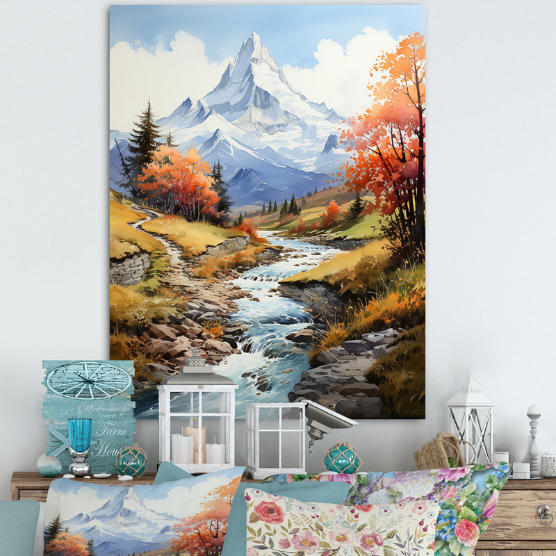 «Mountain Summit Serenity Creek II», reproduction sur toile, H 32 po x l 24 po x P 1 po, Toile tendue