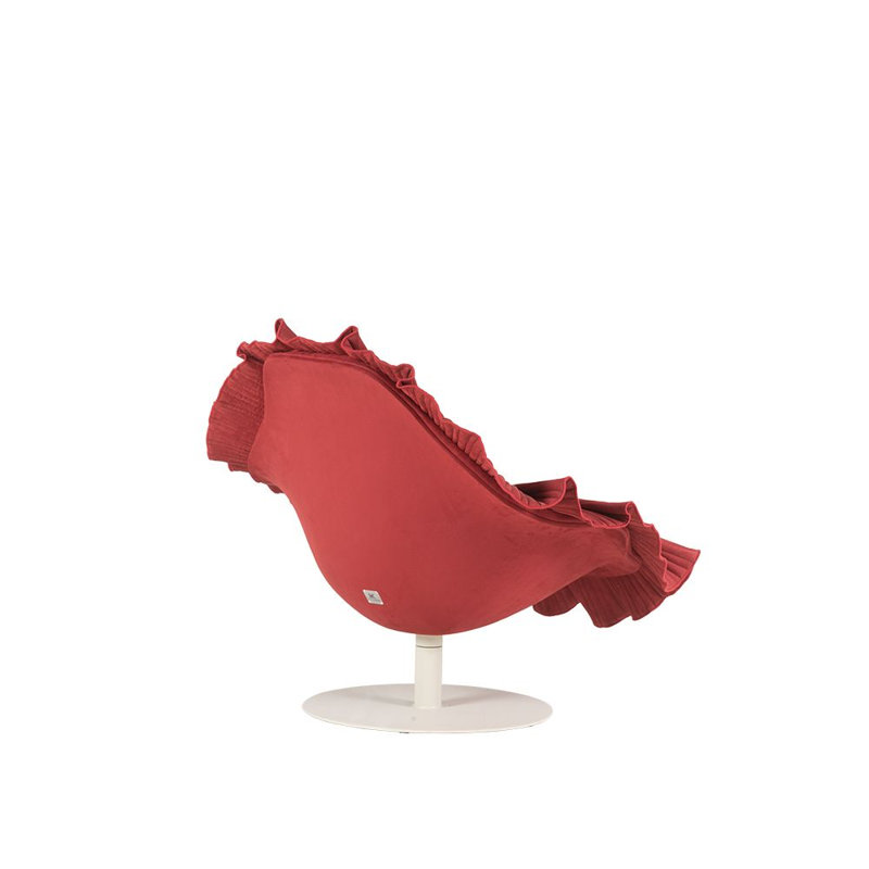 Bloom Chair, Muted Red, White