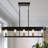 Setser 5 - Light 35'' W Black/Copper Kitchen Island Pendant UL Certified