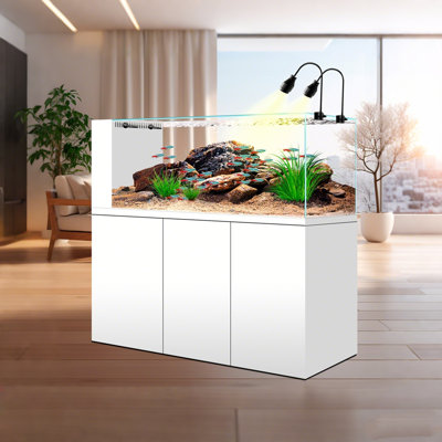 Grand aquarium blanc 59,06 po