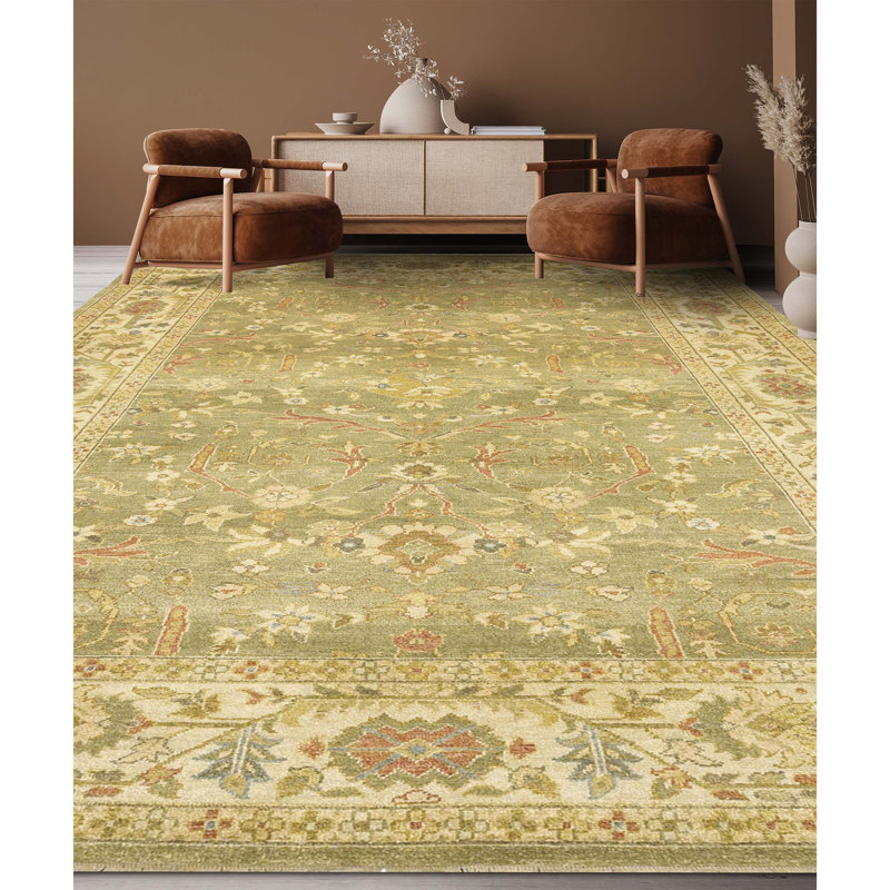 Wool Oriental Area Rug in Beige/Ivory/Red, Rectangle 16' x 28'
