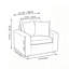 Chaise d'appoint en fausse fourrure moderne avec porte-gobelet et deux coussins Ermia-111687814