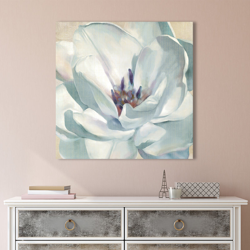 « irisé fleuri ii », reproduction d’art sur toile tendue, H 28 po x l 28 po