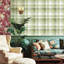Blooming Garden Collection Tartan Plaid Wallpaper Roll-1521287988