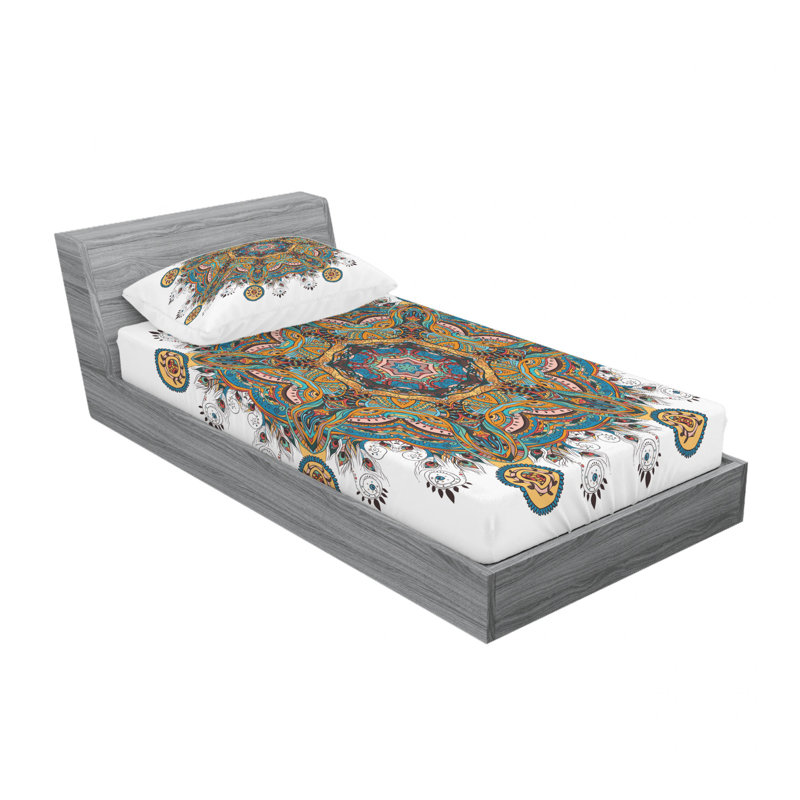 Ensemble de draps Mandala, Taie d'oreiller pour lit simple