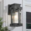 Lanterne murale d'extérieur noire moderne 11 "H