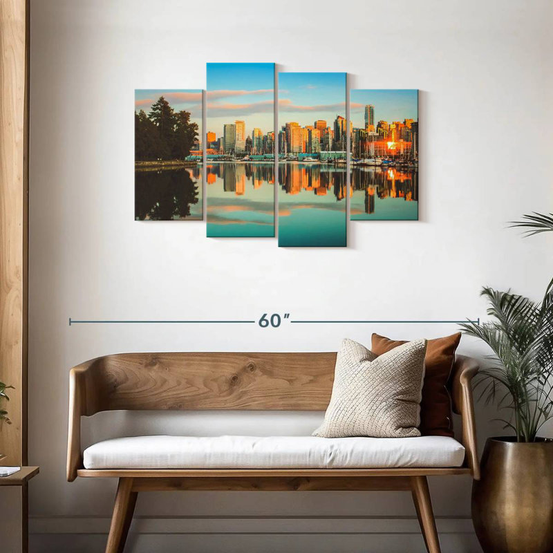 Nicci Vancouver, coucher de soleil sur l'horizon, H 27 po x l 43 po