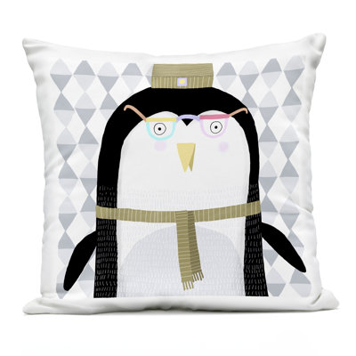 Be A Friend Birds Outdoor Printed Pillow, design by Carla Daly