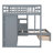Shauna Twin Over Full Bunk Bed with Armoires, Drawers and Stairs-1002639921
