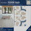 Remy Blue 30.48 x 30.48cm Self-adhesive Vinyl Floor Tiles Pack 10 (0.93sqm)