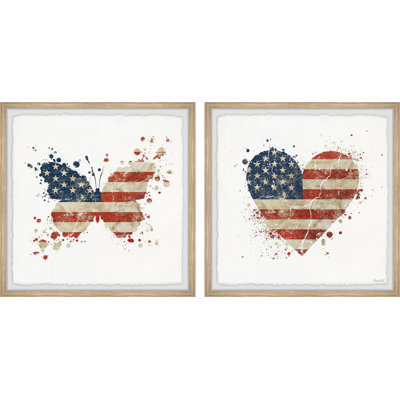 " Butterfly And Hearts " 2 - Pieces