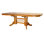 96 " Extendable Oak Rectangular Solid Wood Top with Solid Wood Base Dining Table
