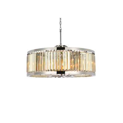 Dorinda 10-Light Dimmable Drum Chandelier