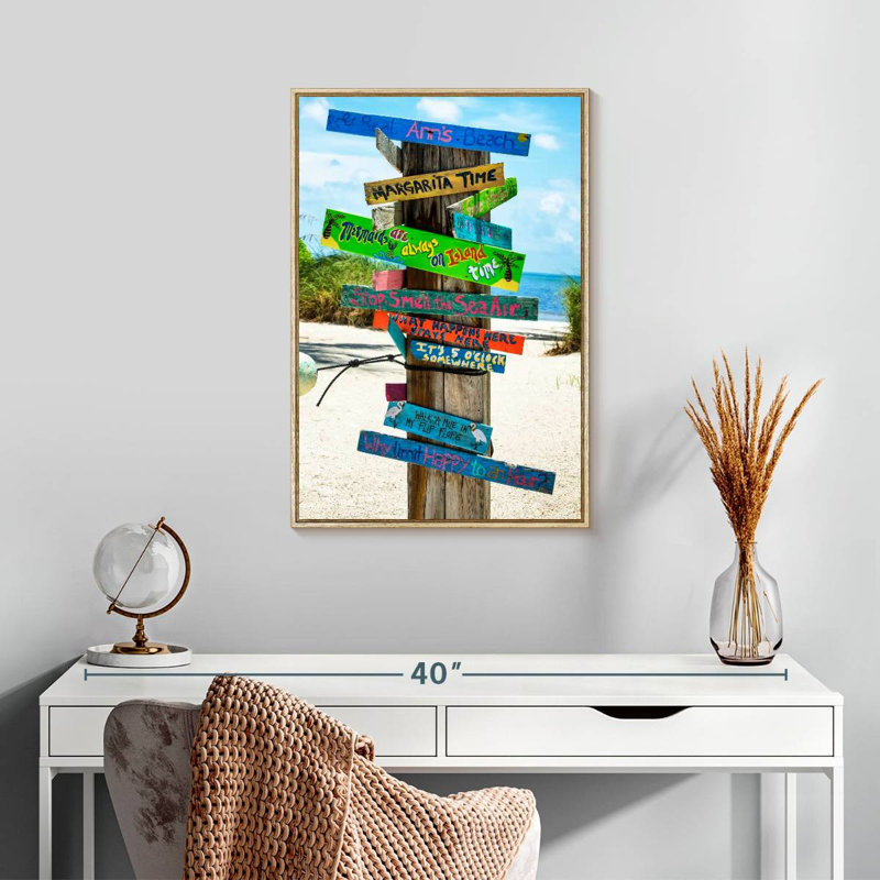 Panneaux de plage, Cadre flottant en bois naturel, 17 po x 25 po
