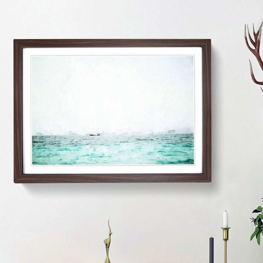 Boat Ride Through Thailand in Abstract - Picture Frame Graphic Art Print