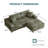 Clitheroe 73.63"W L-Shaped Corduroy Upholstered Sectional Couch with Reversible Chaise and Headrest Support-936445402