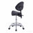 Saddle Stool Chair With Backrest Swivel Hydraulic Ergonomic Tilt Seat Chair With Wheels Footrest For Medical Hospital Clinic Dental - Black